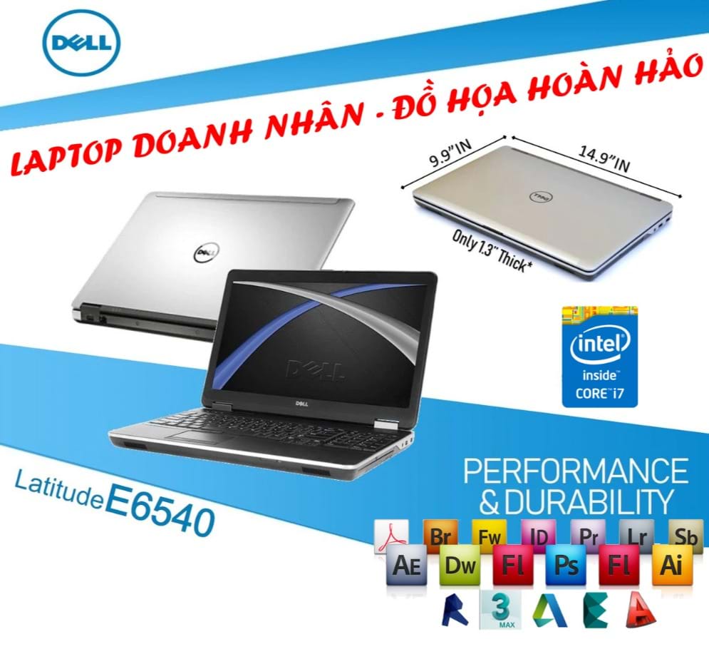 Laptop Dell Latitude E6540 Core i7-4610M/ 8 GB RAM/ 240 GB SSD/ AMD Radeon HD 8790M/ 15.6 FHD