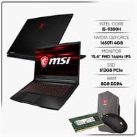Laptop MSI GF63 Thin 9SCSR 1057VN i5 9300H 1650Ti 512GB| Laptop MSI.vn