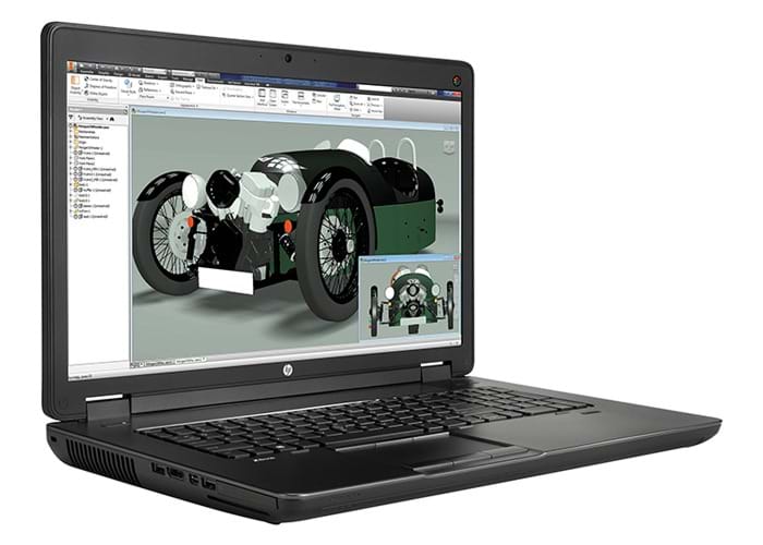 Laptop HP ZBook 17 Core i7-4910MQ/ 8 GB RAM/ 256 GB SSD/ NVIDIA Quadro K4100M/ 17.3 FHD